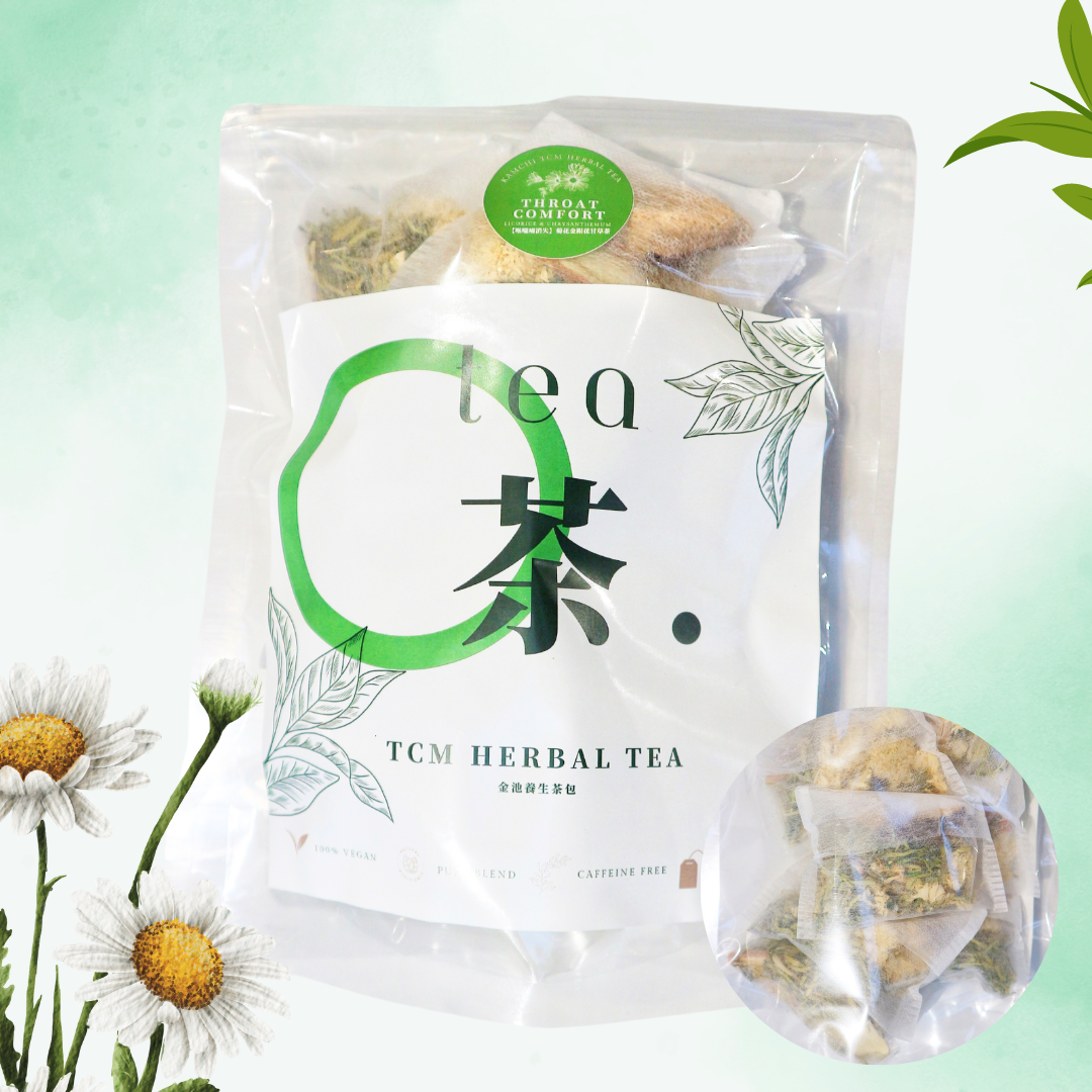 【治喉嚨痛】菊花金銀花甘草陳皮茶